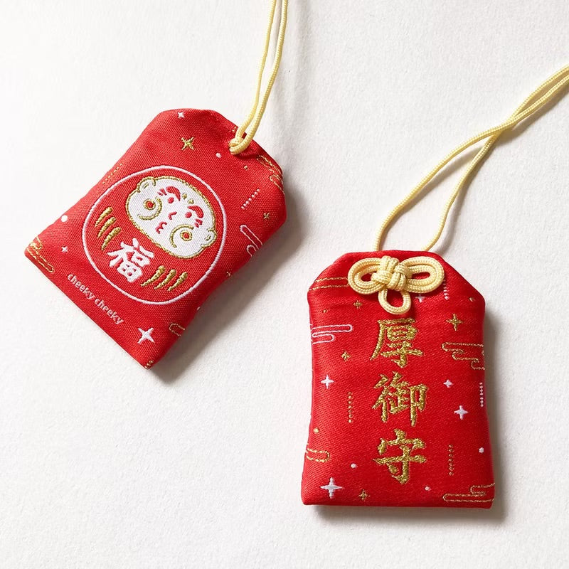 厚達摩/ 厚面招財貓御守