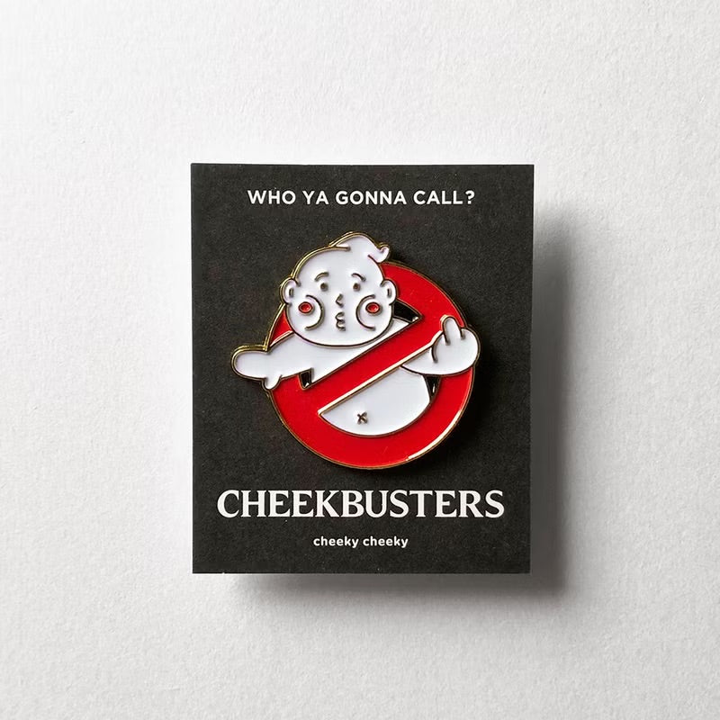 CHEEKBUSTERS 捉厚面鬼敢死隊金屬徽章/ 別針