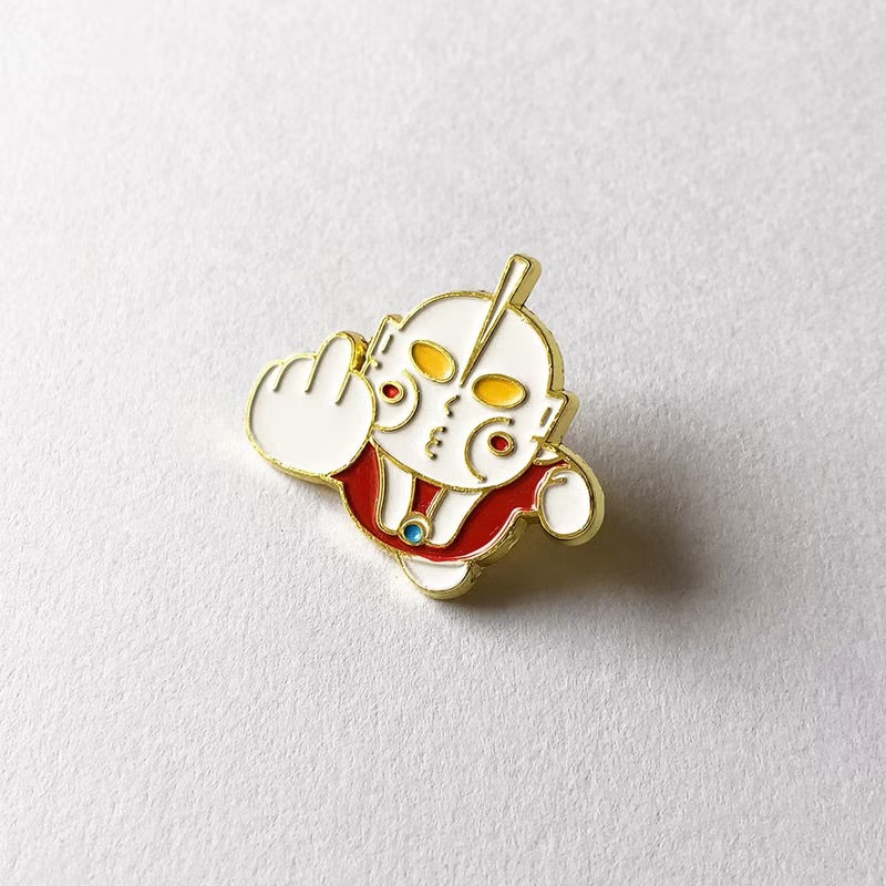 厚面超人金屬徽章/ 別針
