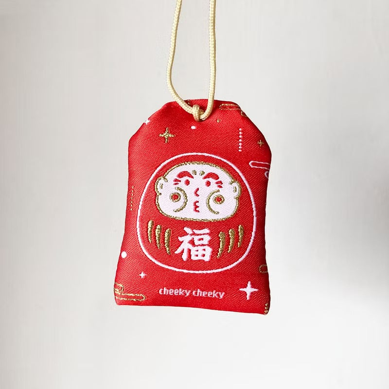 厚達摩/ 厚面招財貓御守