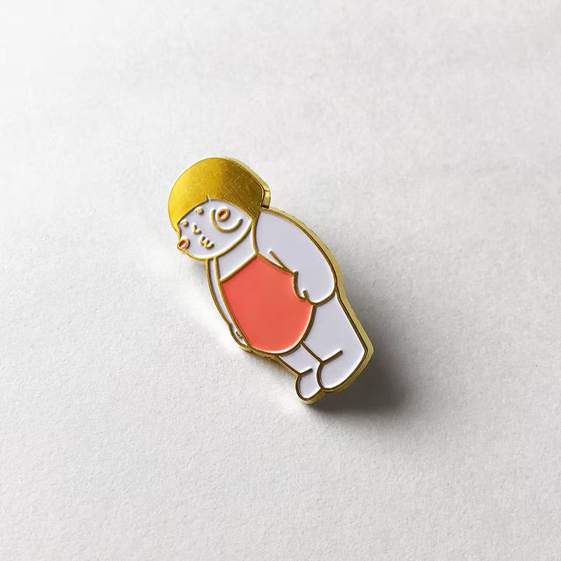 厚面女金屬徽章/ 別針