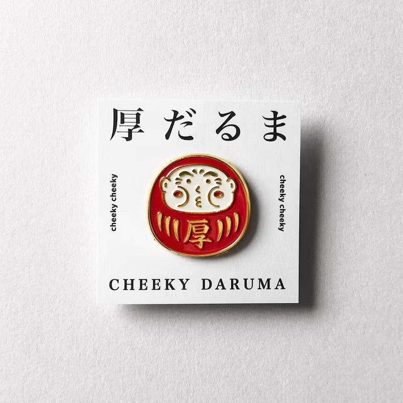 厚達摩金屬徽章/ 別針