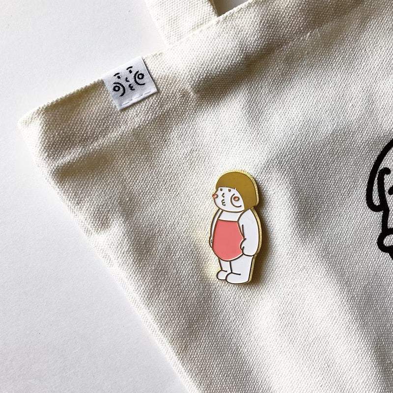 厚面女金屬徽章/ 別針