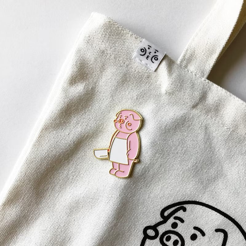 厚面豬金屬徽章/ 別針