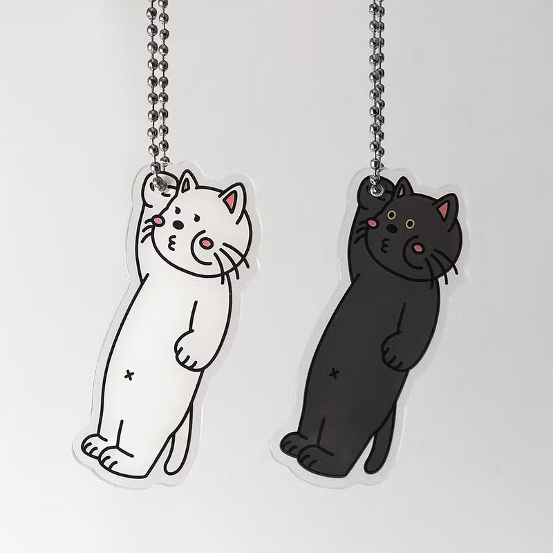 快抓緊! 厚面貓壓克力鑰匙圈/ 匙扣