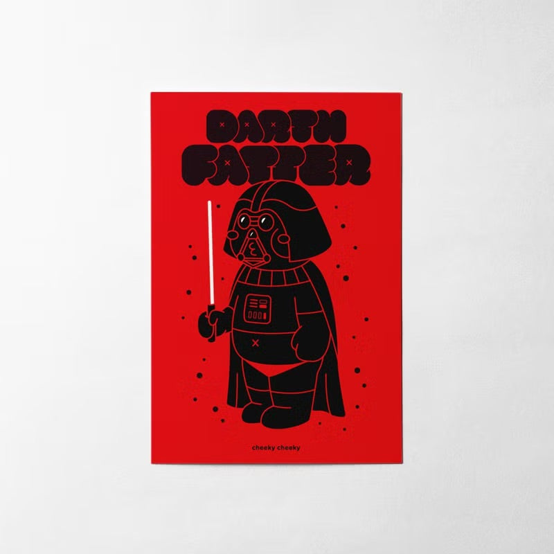 Darth Fatter 黑武士明信片