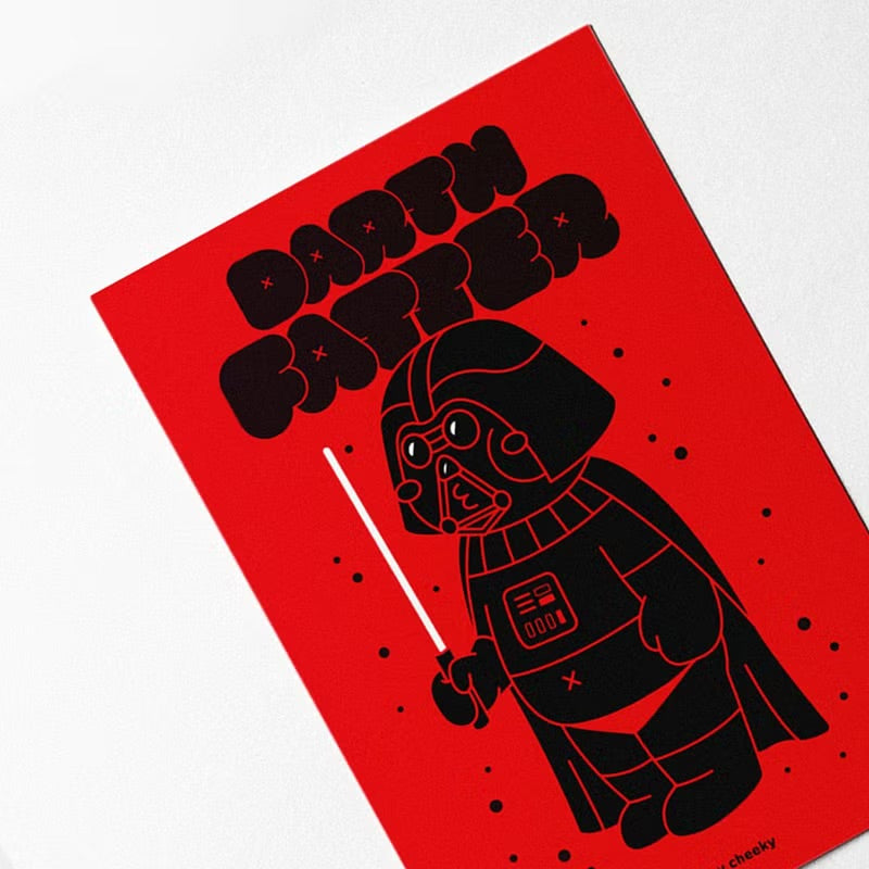 Darth Fatter 黑武士明信片