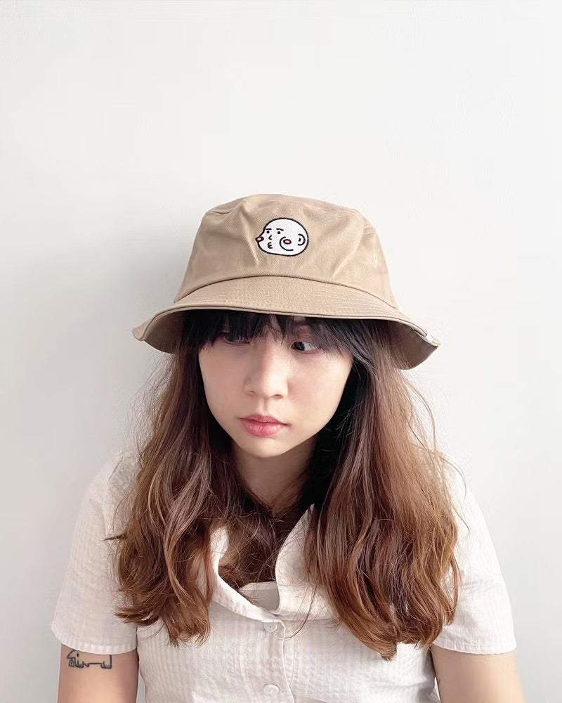 CHEEKY BOY 厚面子刺繡漁夫帽