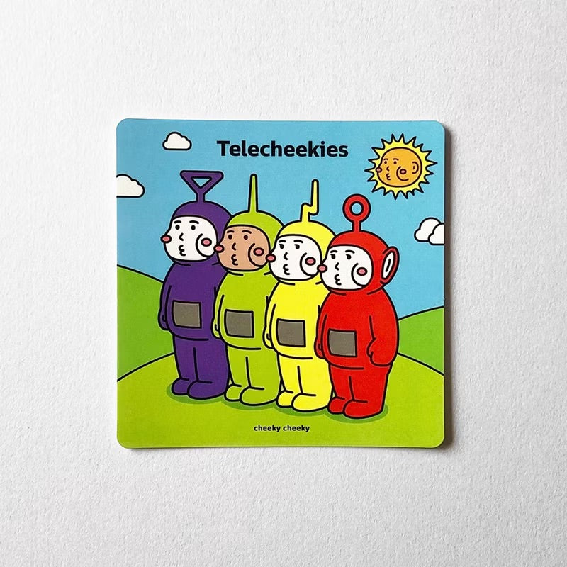 Telecheekies 厚面線寶寶 PVC防水貼紙