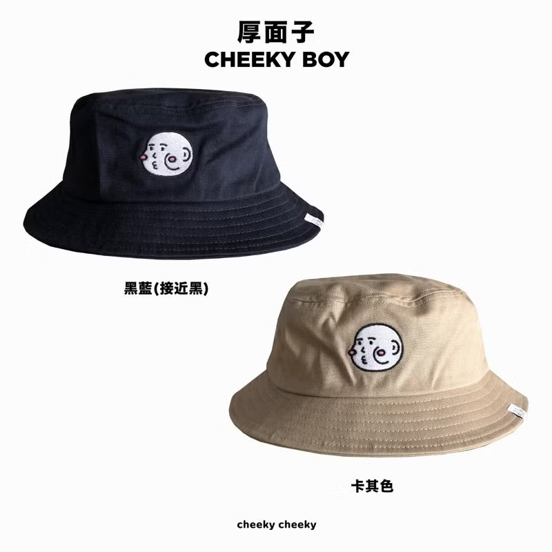 CHEEKY BOY 厚面子刺繡漁夫帽