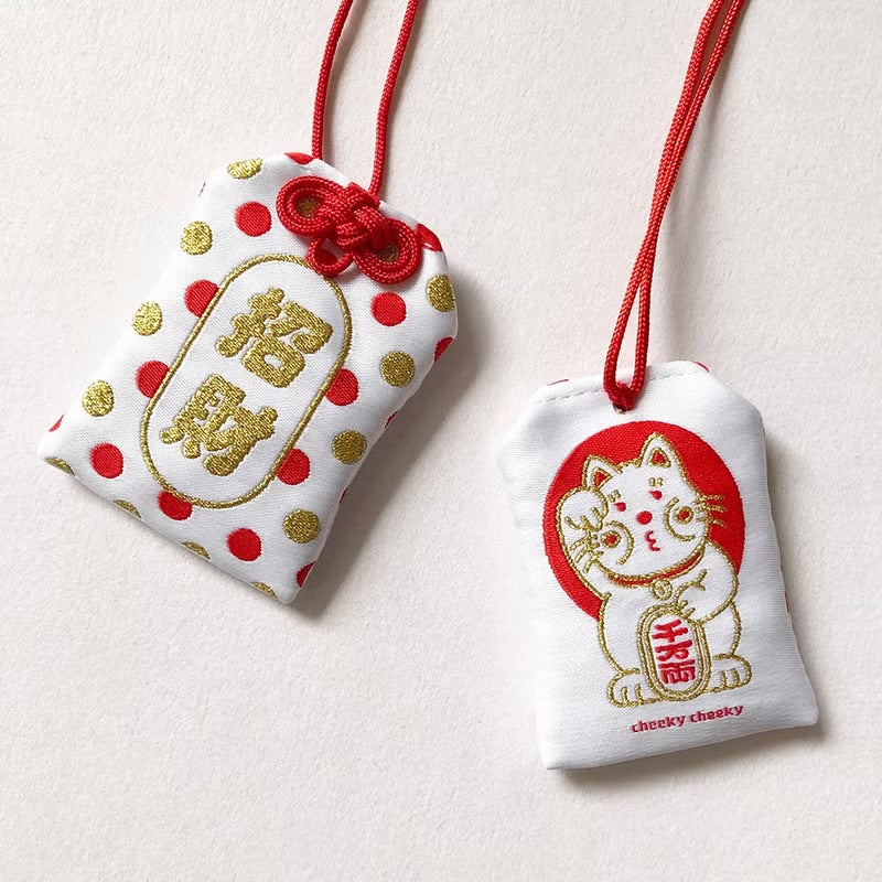 厚達摩/ 厚面招財貓御守
