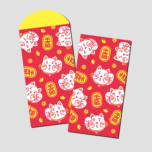 [預售] 厚面招財貓 利是封/ 紅封包