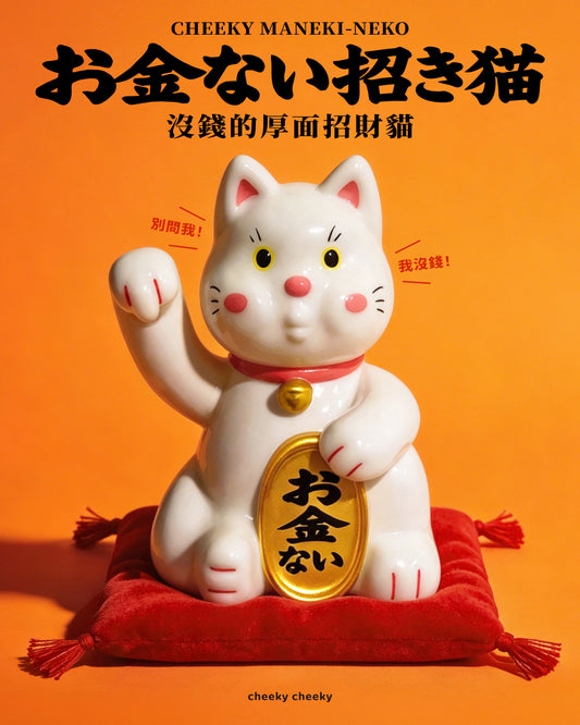 CHEEKY TOY - 厚面招財貓 搪膠玩具