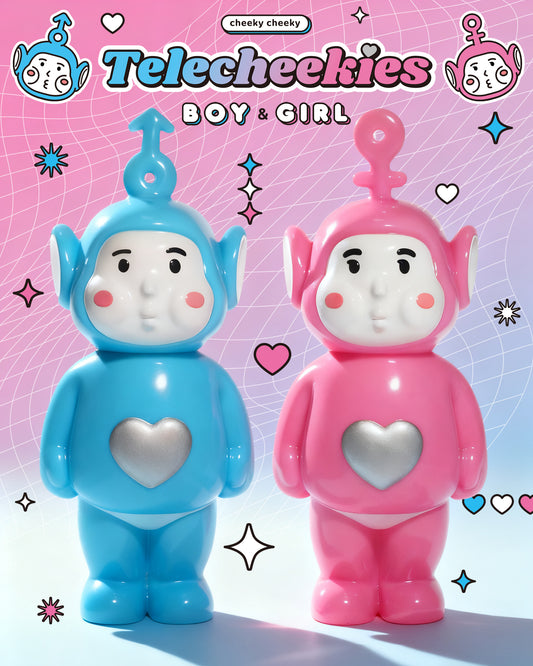 CHEEKY TOY - Telecheekies Boy & GIrl 厚面寶寶 搪膠公仔
